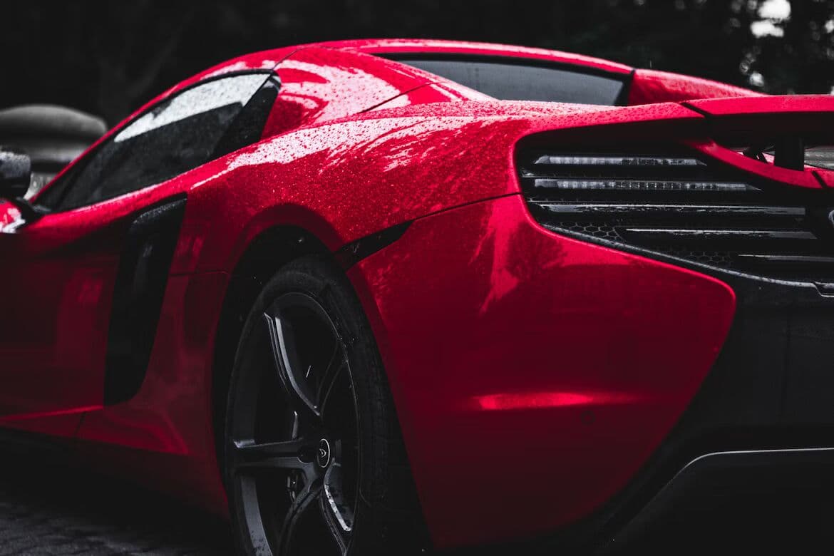 Red performance car