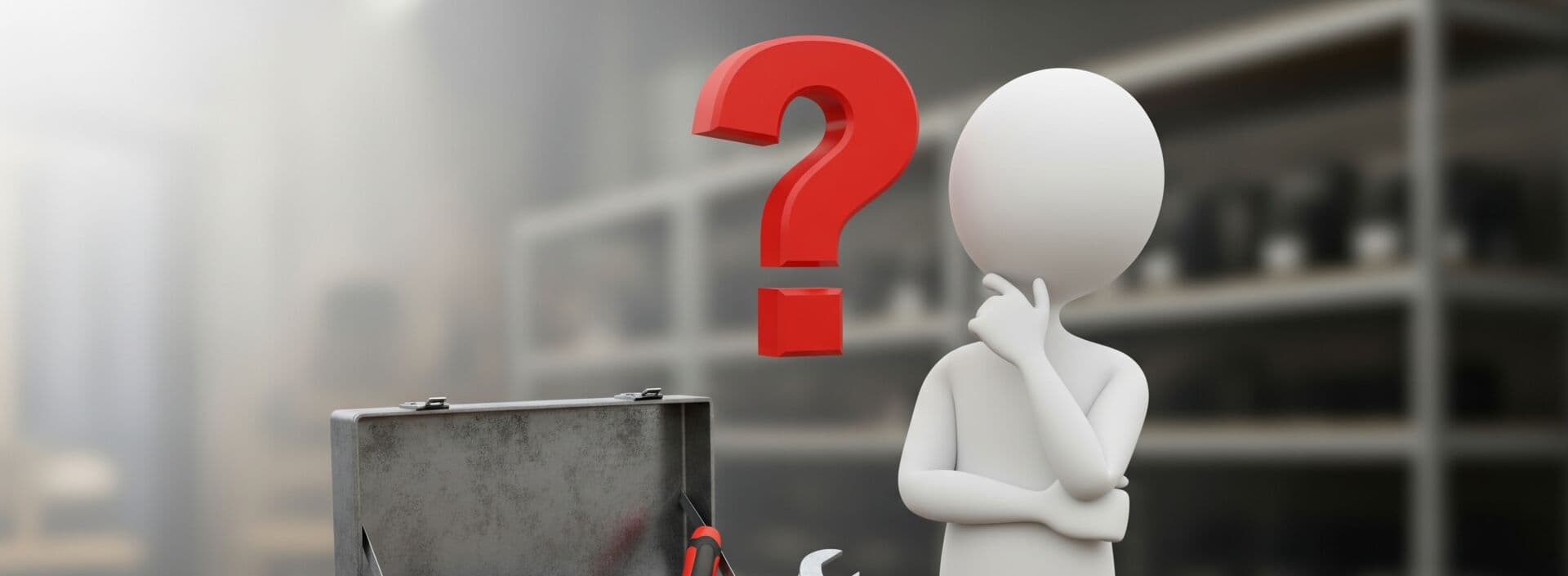 Illustrated question mark character